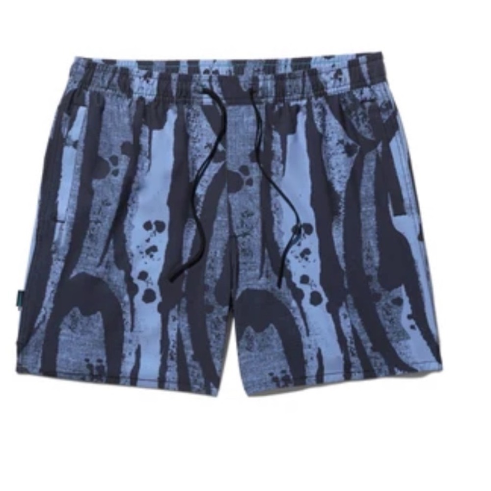Stance Athletic Shorts Mens Small Blue Black Abstract Print Freshtek